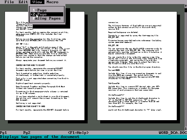 Microsoft Word 5.5 for DOS - Preview